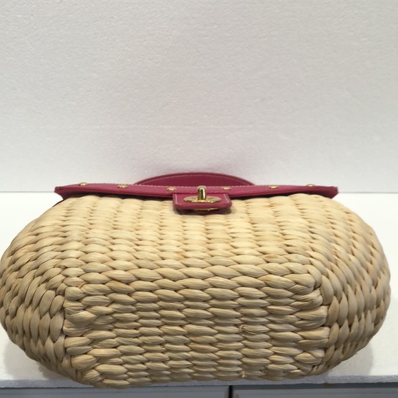 Pink and Tan Woven Bag - Picture 7 of 8